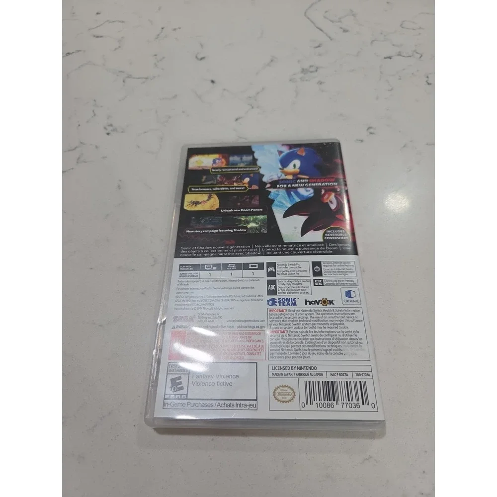 Sonic X Shadow Generations - Nintendo Switch